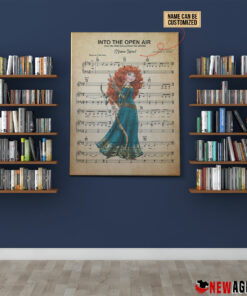 Personalized Princess Merida Into The Open Air Sheet Music Poster Canvas 4