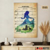 Personalized Snow White And The Seven Dwarfs I’m Wishing Sheet Music Poster Canvas