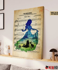 Personalized Snow White And The Seven Dwarfs I'm Wishing Sheet Music Poster Canvas 1 Personalized Snow White And The Seven Dwarfs Im Wishing Sheet Music Poster Canvas 2