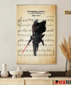 Personalized Star Wars Darth Vader The Imperial March Sheet Music Poster Canvas 1