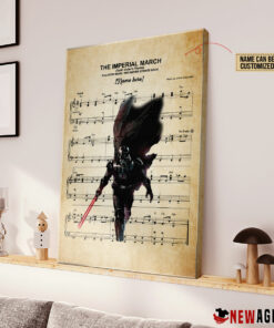Personalized Star Wars Darth Vader The Imperial March Sheet Music Poster Canvas 1 Personalized Star Wars Darth Vader The Imperial March Sheet Music Poster Canvas 2