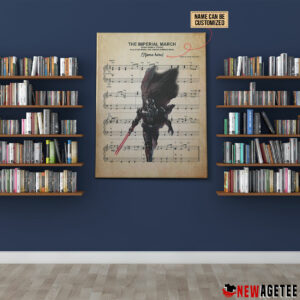 Personalized Star Wars Darth Vader The Imperial March Sheet Music Poster Canvas 4