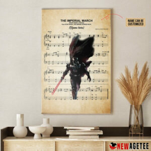 Personalized Star Wars Darth Vader The Imperial March Sheet Music Poster Canvas 5