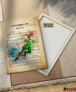 Peter Pan Never Neverland Sheet Music Poster Canvas 1 Peter Pan Never Neverland Sheet Music Poster Canvas 2