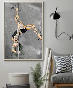Pole Dance I Am Beautiful Enough Smart Enough Vintage Poster Canvas 2