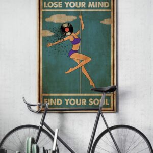 Pole Dance Lose Your Mind And Find Your Soul Vinyl Vintage Poster Canvas 3