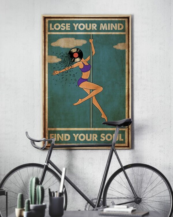 Pole Dance Lose Your Mind And Find Your Soul Vinyl Vintage Poster, Canvas