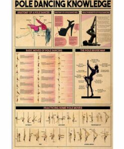 Pole Dancing Knowledge Vintage Poster Canvas 5