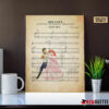 Prince Eric The Litte Mermaid Her Voice Sheet Music Poster Canvas