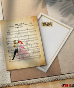 Prince Eric The Litte Mermaid Her Voice Sheet Music Poster Canvas 2