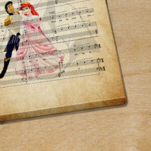 Prince Eric The Litte Mermaid Her Voice Sheet Music Poster Canvas 3