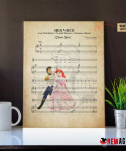 Prince Eric The Litte Mermaid Her Voice Sheet Music Poster Canvas 5