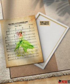Princess and the Frog Tiana Ma Belle Evangeline Sheet Music Poster Canvas 2