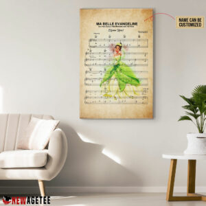 Princess and the Frog Tiana Ma Belle Evangeline Sheet Music Poster Canvas 4