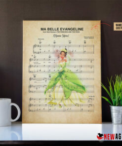 Princess and the Frog Tiana Ma Belle Evangeline Sheet Music Poster Canvas 5