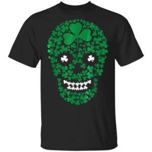 Saint Patricks Day Shamrocks Skull T-Shirt, Hoodie, Long Sleeve