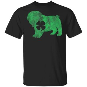 St. Patricks Day Dog Bulldog Shamrock Shirt, Hoodie, Long Sleeve