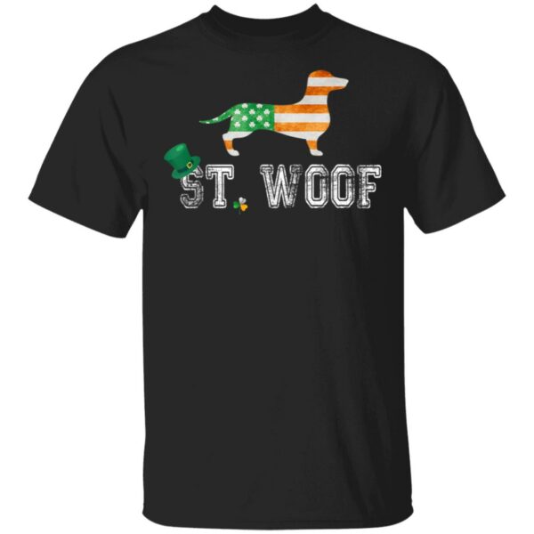 St. Patricks Day Flag American St. Woof Dachshund Dog T-Shirt, Hoodie, Long Sleeve