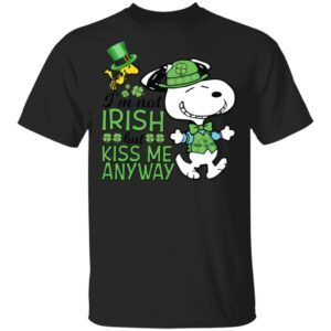 St Patricks Day Snoopy I’m Not Irish But Kiss Me Anyway shirt