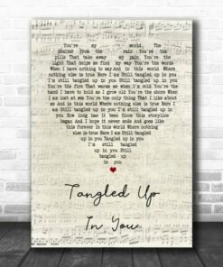 Staind Tangled Up In You Script Heart Song Lyric Quote Poster Canvas 1 Staind Tangled Up In You Script Heart Song Lyric Quote Poster Canvas 2