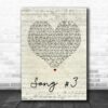 Stone Sour Song 3 Script Heart Song Lyric Quote Poster Canvas