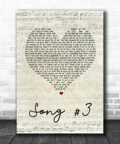 Stone Sour Song 3 Script Heart Song Lyric Quote Poster Canvas 1