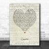Taylor Swift Lover Script Heart Song Lyric Music Poster Canvas