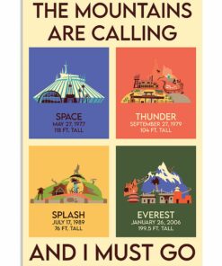 The Mountains Are Calling And I Must Go Vintage Poster Canvas 1