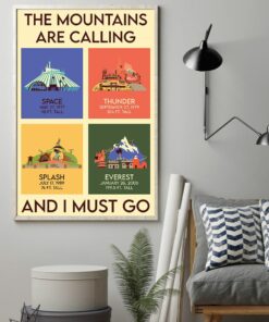 The Mountains Are Calling And I Must Go Vintage Poster, Canvas 1 The Mountains Are Calling And I Must Go Vintage Poster Canvas 2
