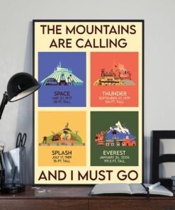 The Mountains Are Calling And I Must Go Vintage Poster, Canvas 2 The Mountains Are Calling And I Must Go Vintage Poster Canvas 3