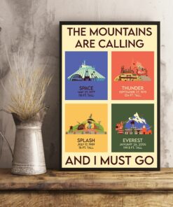 The Mountains Are Calling And I Must Go Vintage Poster, Canvas 3 The Mountains Are Calling And I Must Go Vintage Poster Canvas 4