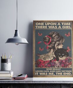 There Was A Girl Who Really Loved Cats And Had Tattoos Canvas Poster 2