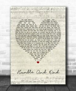 Tim McGraw Humble And Kind Script Heart Song Lyric Poster Canvas 1 Tim McGraw Humble And Kind Script Heart Song Lyric Poster Canvas 2