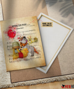 Winnie the Pooh and Friends Sheet Music Poster Canvas 1 Winnie the Pooh and Friends Sheet Music Poster Canvas 2