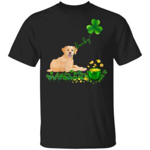 Womens Lucky Saint Yellow Labrador Dog Shamrock St Patricks Day T-Shirt, Hoodie, Long Sleeve