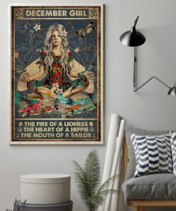 Yoga December Girl The Fire Of A Lioness The Heart Of Hippie Poster Poster Canvas 2