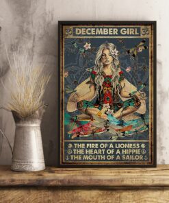 Yoga December Girl The Fire Of A Lioness The Heart Of Hippie Poster Poster Canvas 4