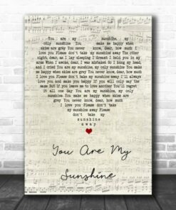 You Are My Sunshine Script Heart Song Quote Poster Canvas 1 You Are My Sunshine Script Heart Song Quote Poster Canvas 2