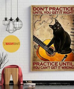 black cat guitar practice until you can't get it wrong poster 1