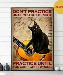 black cat guitar practice until you can't get it wrong poster 3