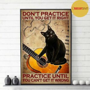 black cat guitar practice until you can't get it wrong poster 3