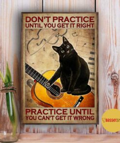black cat guitar practice until you can't get it wrong poster 5