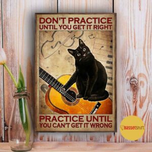 black cat guitar practice until you can't get it wrong poster 5