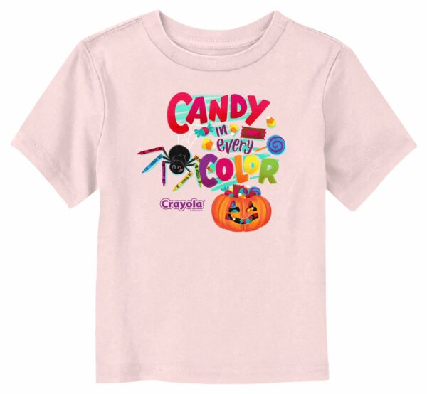 Toddler’s Crayola Halloween Candy In Every Color T-Shirt