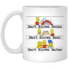 Bart Knows Books Bart Knows Beer Bart Knows Babes The Simpsons Mug Shirt Sweatshirt Long Sleeve Hoodie Tank Mug