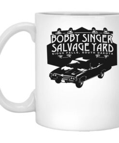 Bobby Singer Salvage Yard Sioux Falls South Dakota Mug Shirt Sweatshirt Long Sleeve Hoodie Tank Mug 1