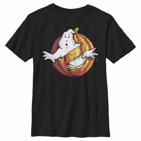 Boy’s Ghostbusters Halloween Pumpkin Logo T-Shirt