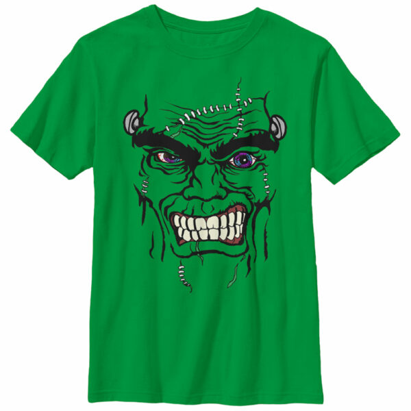 Boy’s Lost Gods Halloween Frankenstein Monster Face T-Shirt