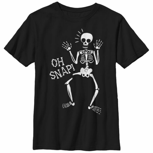 Boy’s Lost Gods Halloween Happy Oh Snap Skeleton T-Shirt