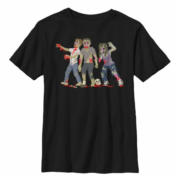 Boy’s Lost Gods Halloween Pixelated Zombie Attack T-Shirt